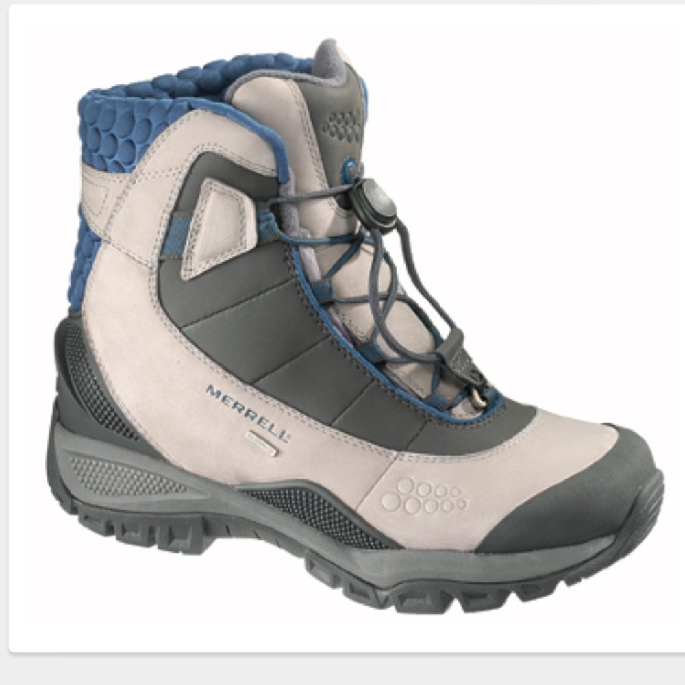 Merrell Arctic Fox 8 Waterproof Smoke 68016 Size 6 Blue & Gray Hikers